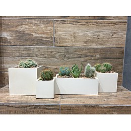 Кашпо Квадро, 1,3л., слоновая кость