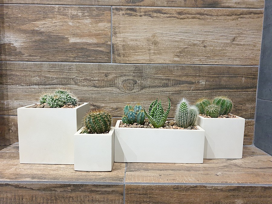 Кашпо Квадро, 1,3л., слоновая кость