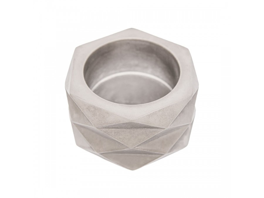 Кашпо Геометрия, 0,15л., серый