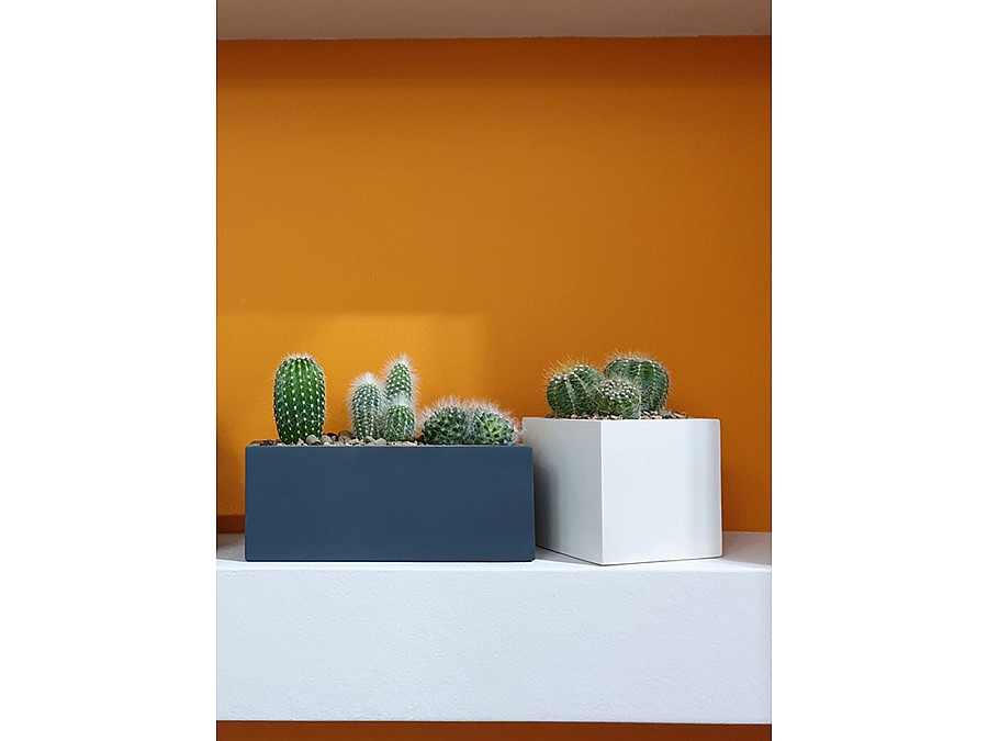 Кашпо Квадро, 1,3л., слоновая кость