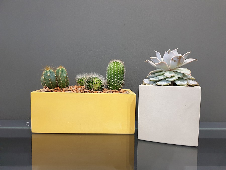 Кашпо Квадро, 1,3л., слоновая кость