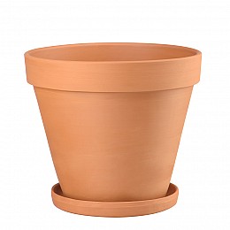 Керамический горшок Терракот Конус с подставкой, 2,5л.,терракотовый