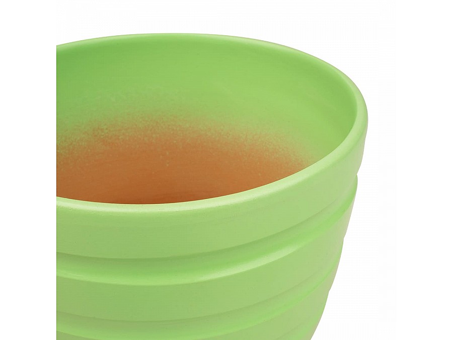 Керамический горшок с подставкой, 1,4л., Д145 Ш145 В130, зеленый
