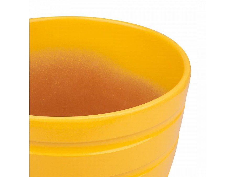 Керамический горшок с подставкой, 4,7л., Д210 Ш210 В200, желтый