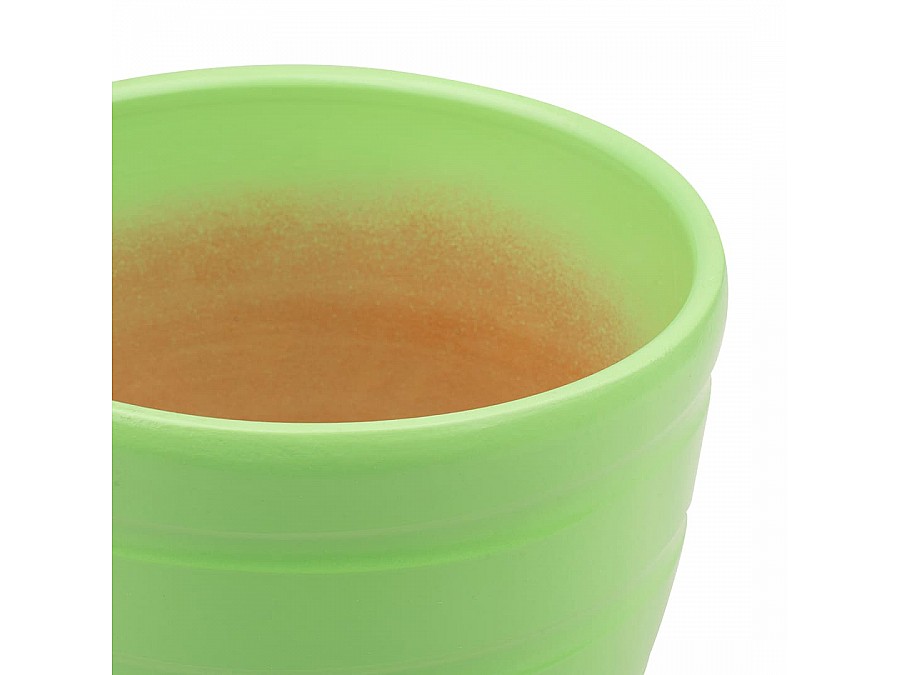 Керамический горшок с подставкой, 2,4л., Д175 Ш175 В160, зеленый