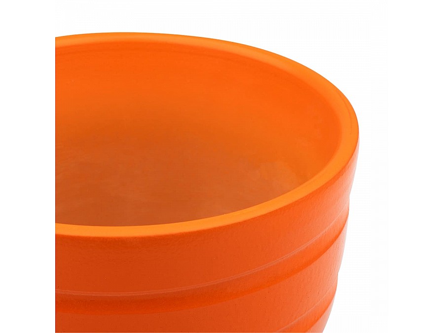 Керамический горшок с подставкой, 2,4л., Д175 Ш175 В160, рыжий