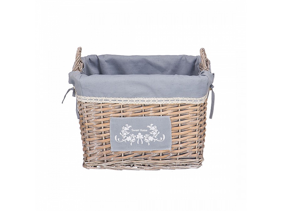 Корзина стеллажная высокая с ручками 