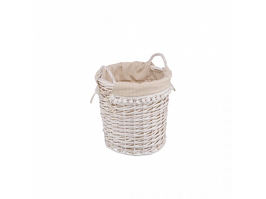 Корзина бельевая круглая с ручками 