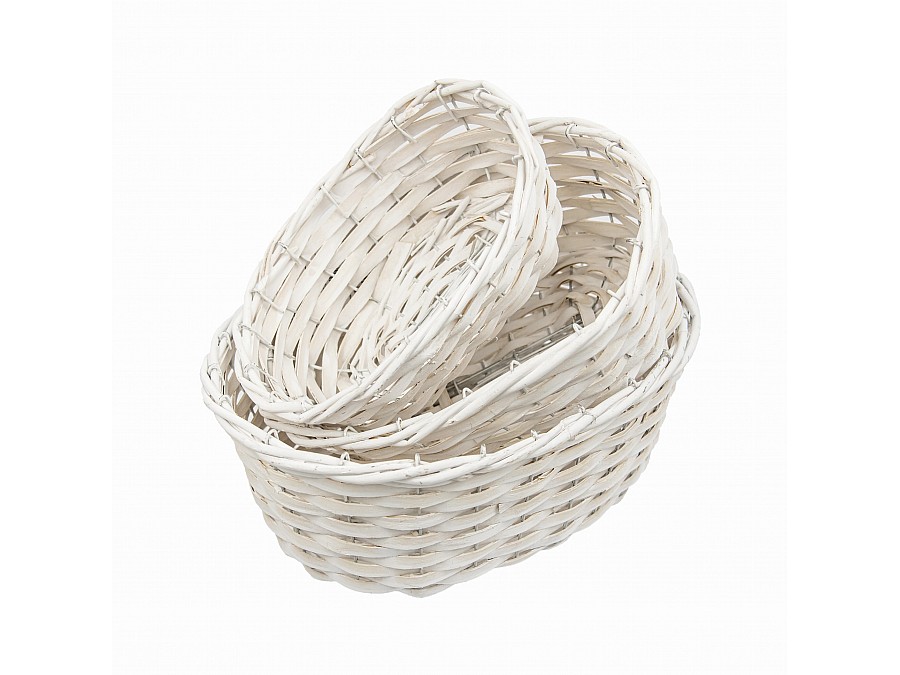 Корзина подарочная овальная Д340 Ш250 В140, белый