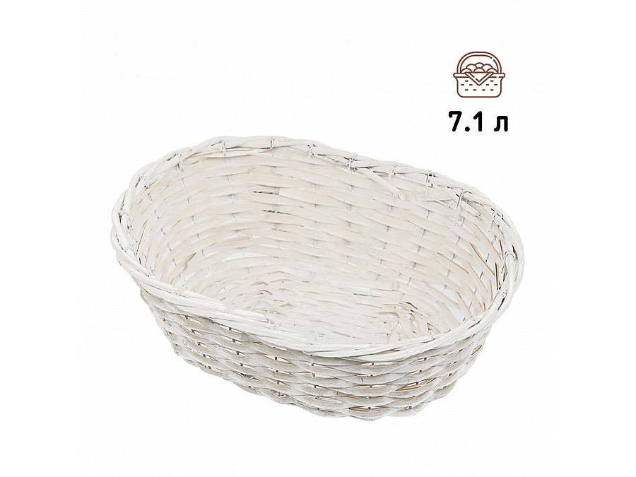 Корзина подарочная овальная Д340 Ш250 В140, белый