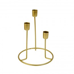 Металлический подсвечник, Д155 Ш155 В200, золотой