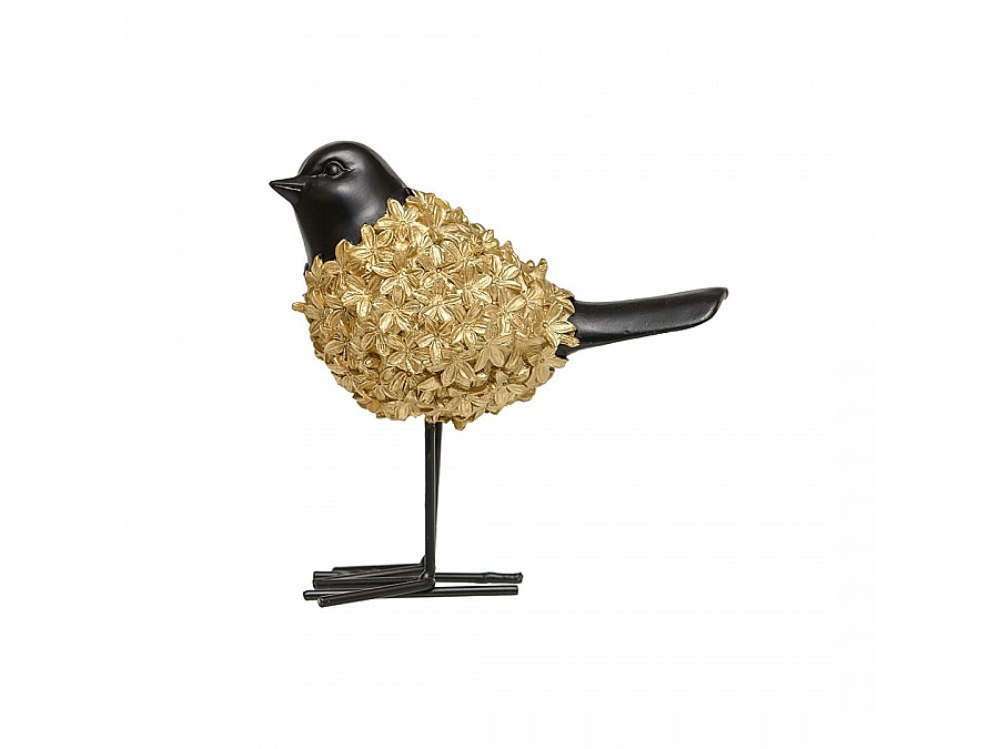 Птица декоративная, Д160 Ш80 В150, золотой, черный