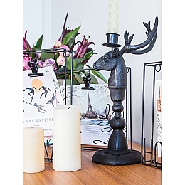 Подсвечник Олень, Д130 Ш110 В305, черный