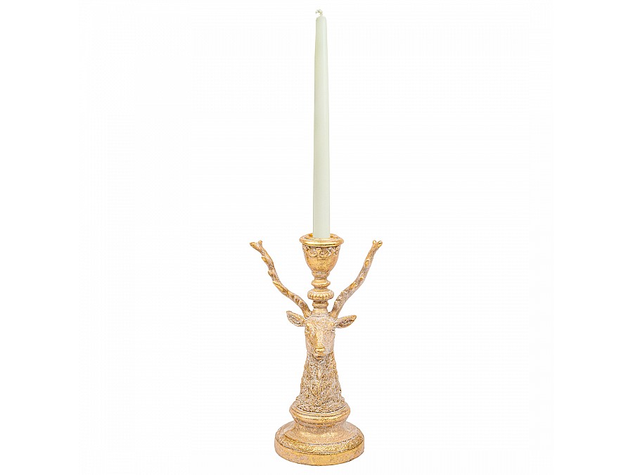 Подсвечник Олень, Д105 Ш82 В190, золотой