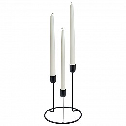 Металлический подсвечник, Д155 Ш155 В200, черный