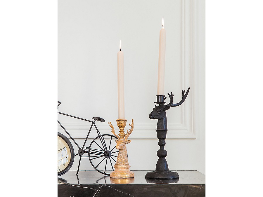 Подсвечник Олень, Д130 Ш110 В305, черный