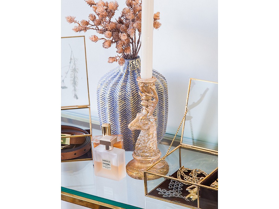 Подсвечник Олень, Д105 Ш82 В190, золотой