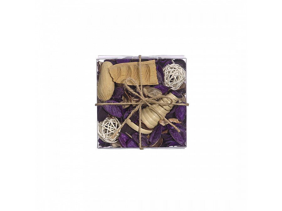 Набор сухоцветов из натуральных материалов, с ароматом лаванды, Д130 Ш130 В60, короб