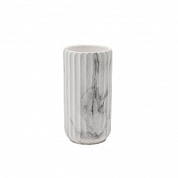 Декоративная ваза Рельеф, Д80 Ш80 В150, мраморный