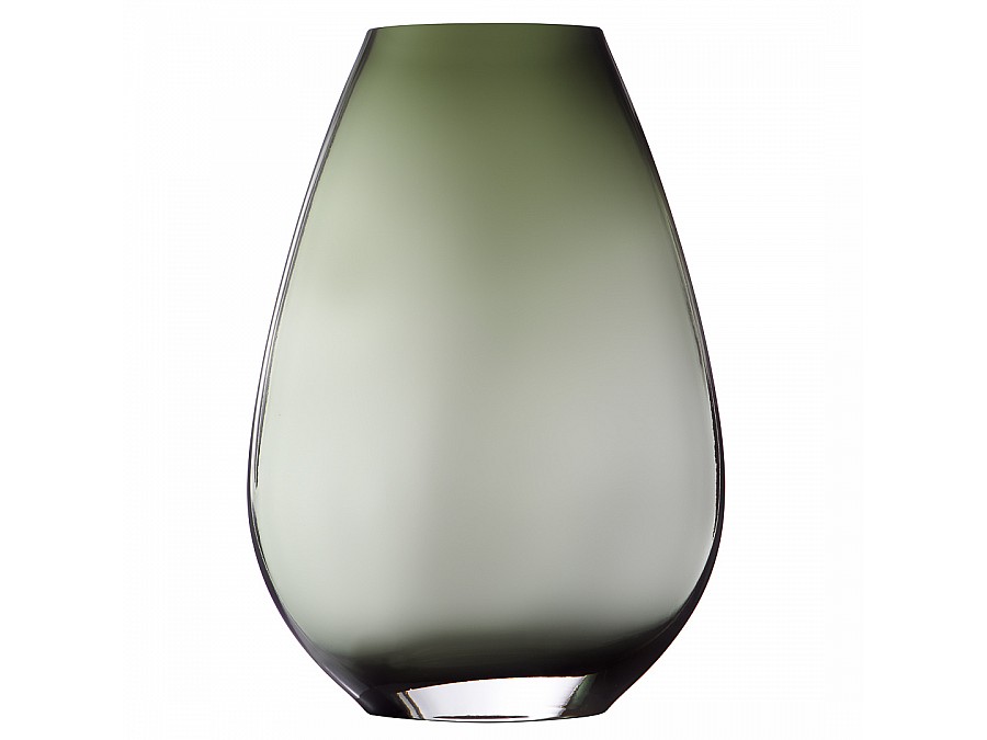 Декоративная ваза из дымчатого стекла, Д173 Ш94 В250, серый