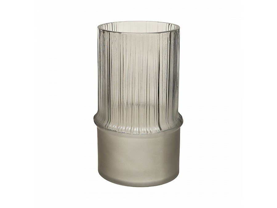 Декоративная ваза из комбинированного стекла, Д111 Ш111 В180, серый