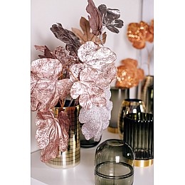 Декоративная ваза из стекла с золотым напылением, Д150 Ш150 В250, золотой