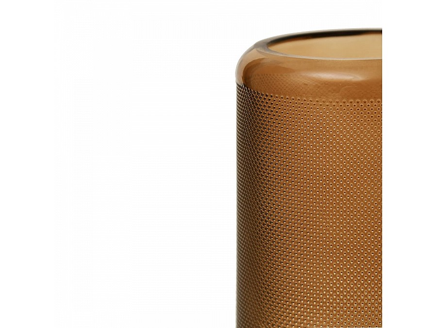 Декоративная ваза из стекла Цилиндр, Д100 Ш100 В150, коричневый