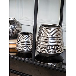 Декоративная ваза Орнамент, Д175 Ш175 В180, серебряный