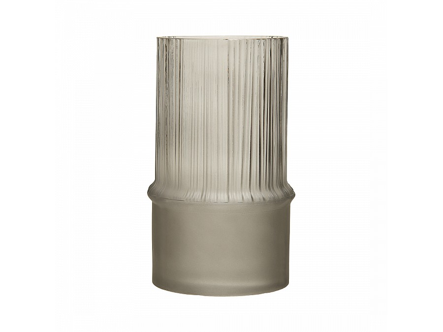 Декоративная ваза из комбинированного стекла, Д111 Ш111 В180, серый