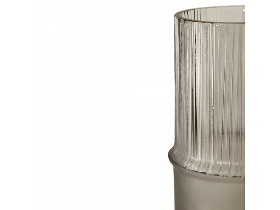 Декоративная ваза из комбинированного стекла, Д111 Ш111 В180, серый