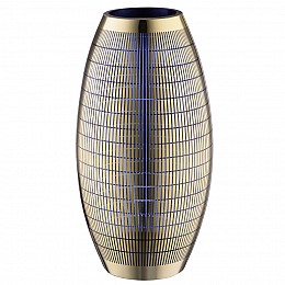 Декоративная ваза из стекла с золотым напылением, Д155 Ш155 В300, золотой