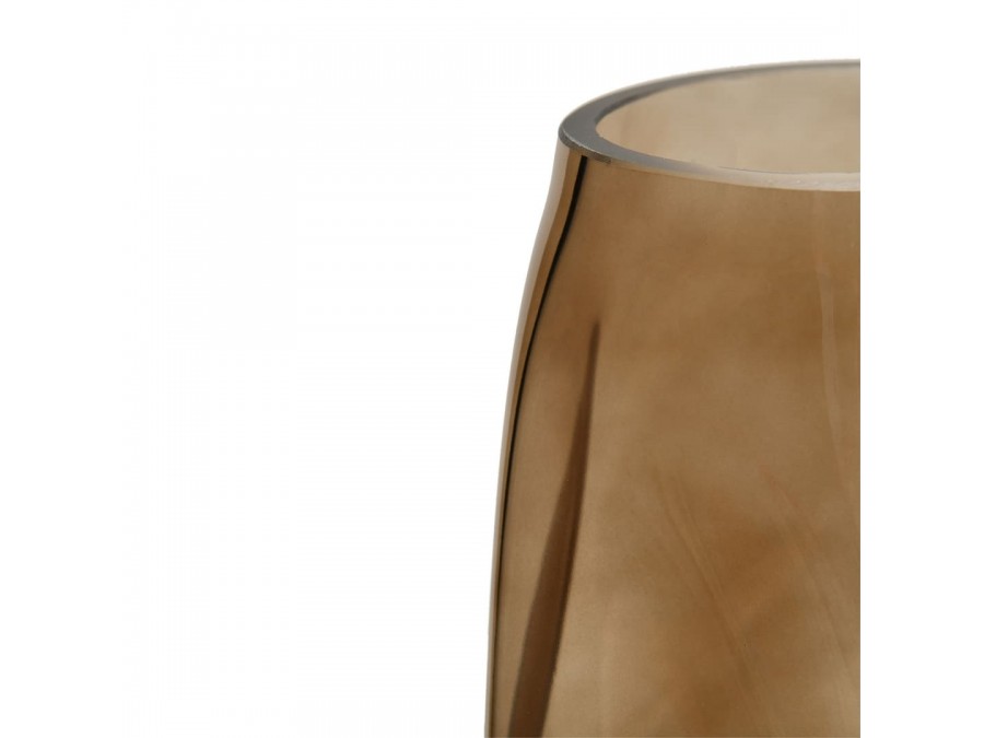 Декоративная ваза из стекла Динамика, Д190 Ш185 В267, коричневый