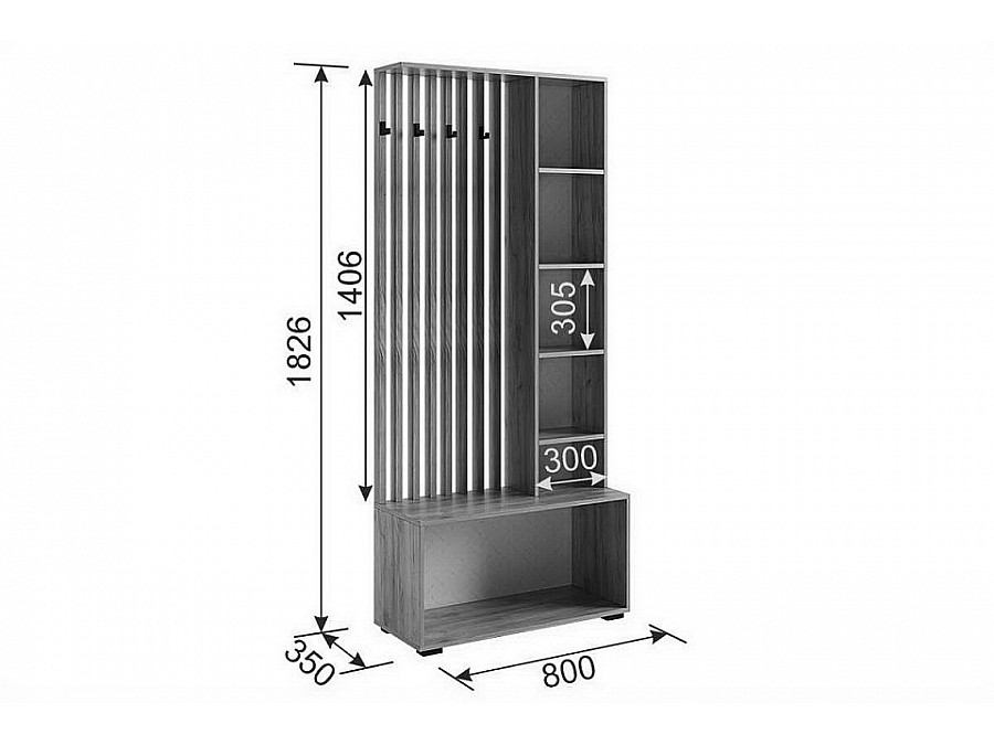 Стенка для прихожей Бери