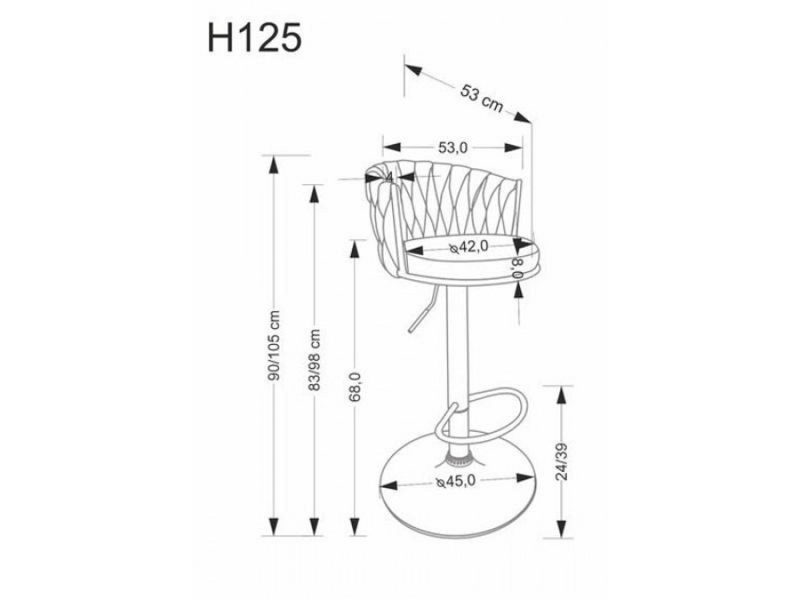 Стул барный H125