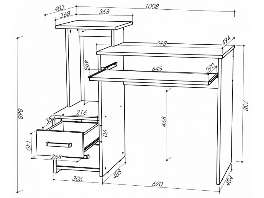Стол компьютерный Джаз 24