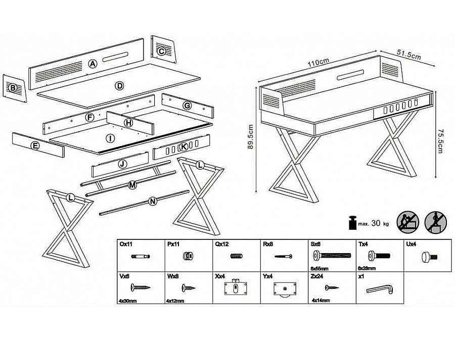 Стол компьютерный B43