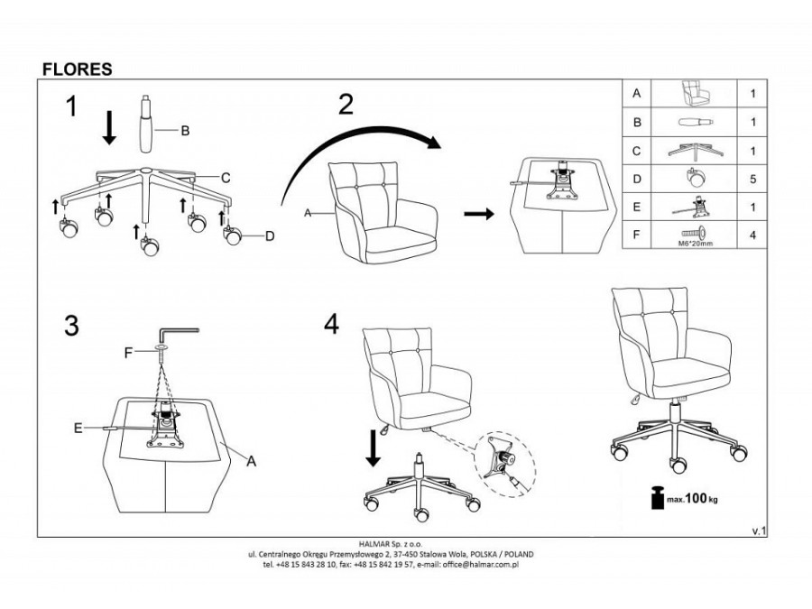 Кресло компьютерное Flores
