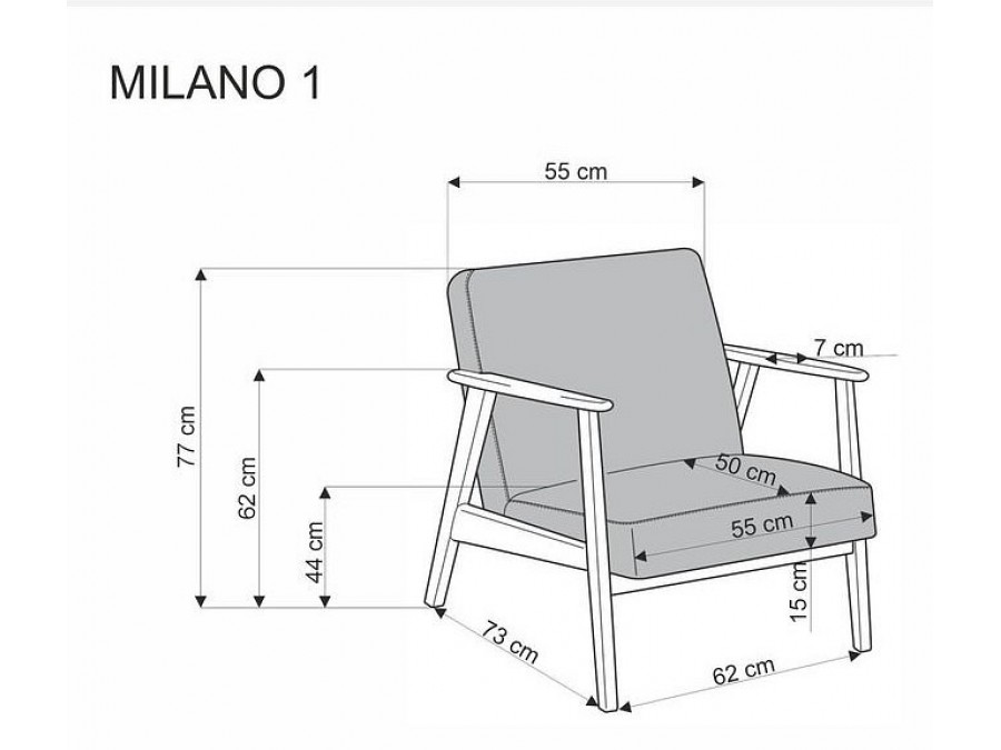 Кресло Milano 1S