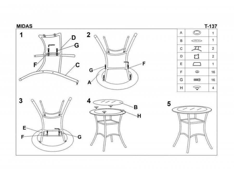 Стол обеденный Midas