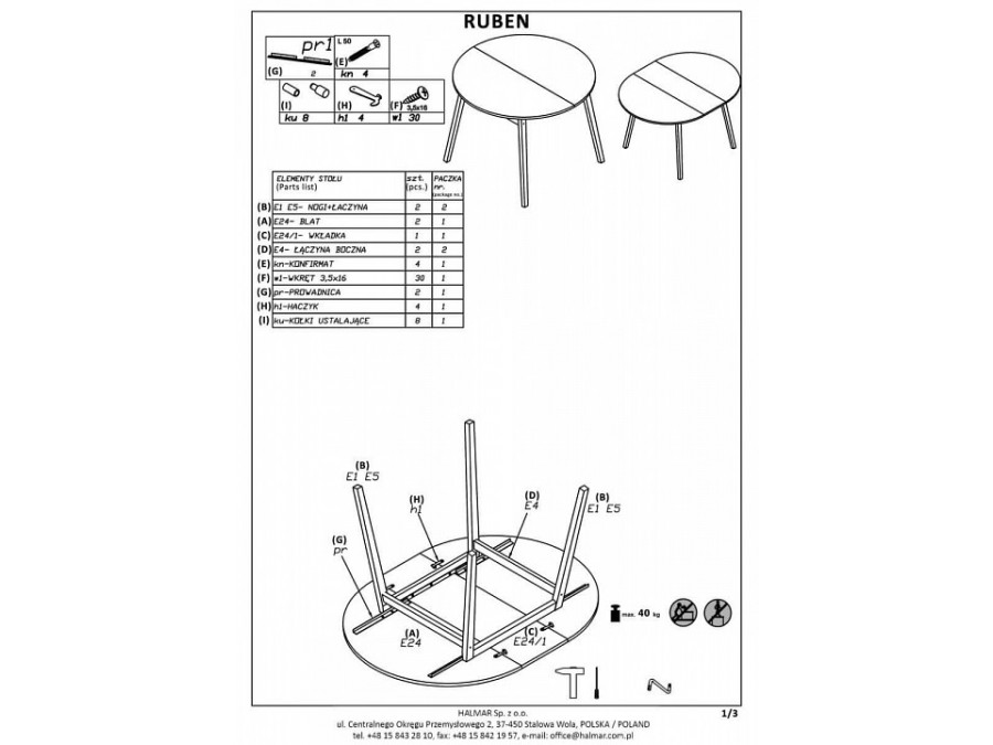 Стол обеденный Ruben