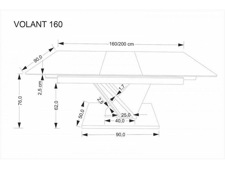 Стол обеденный Volant 160
