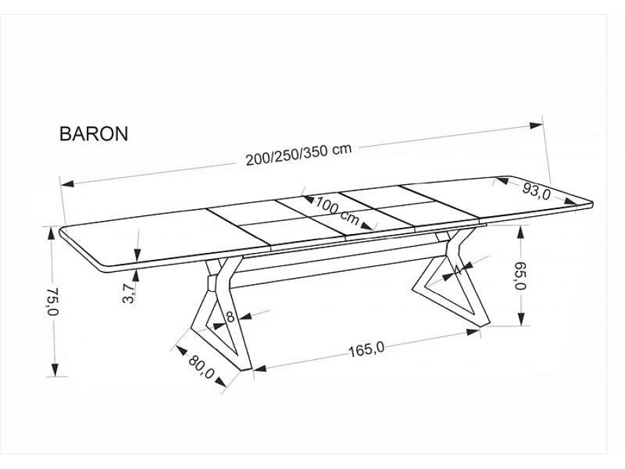 Стол обеденный Baron 200