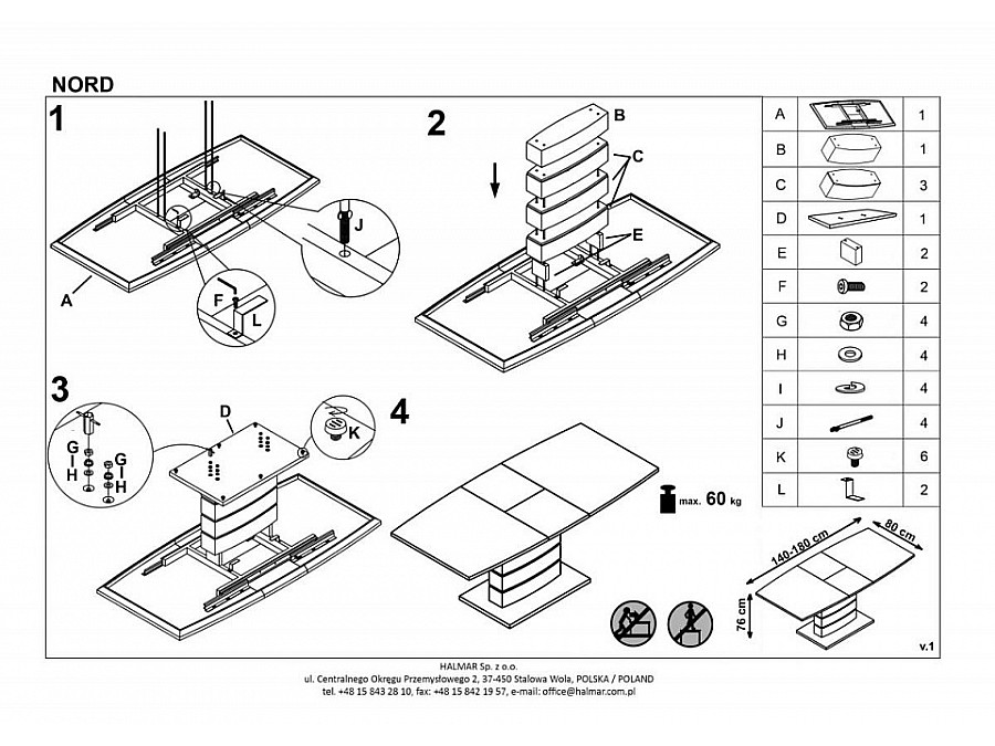 Стол обеденный Nord