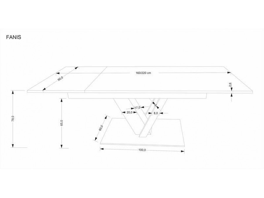 Стол обеденный Fanis 160