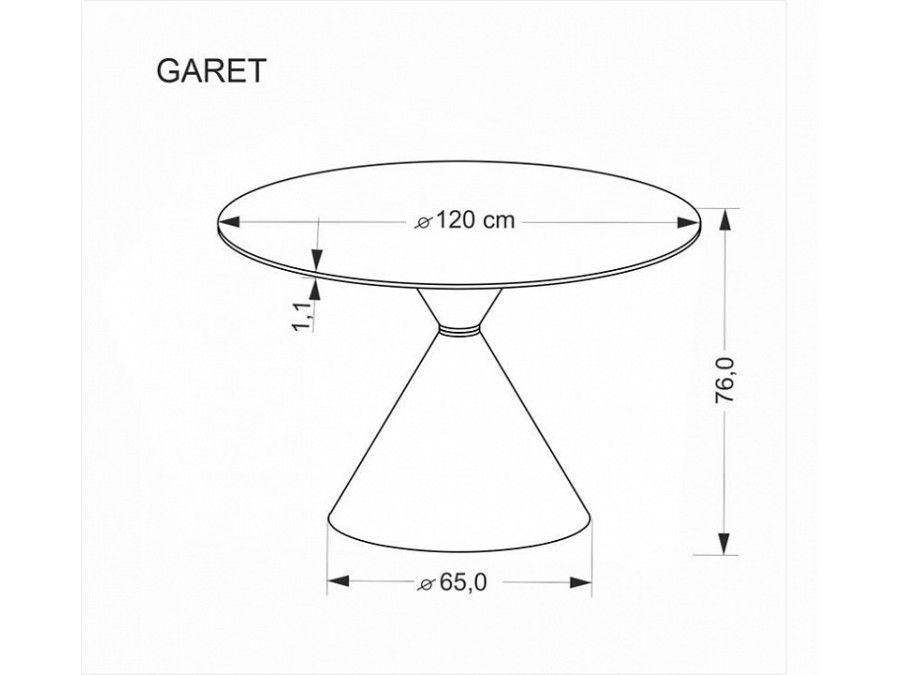 Стол обеденный Garet 120