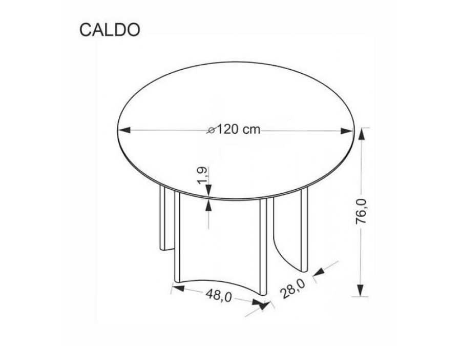 Стол обеденный Caldo 120