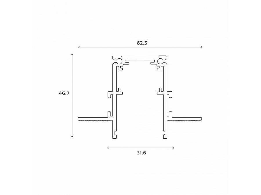 Трек встраиваемый Hesby Lighting ElDeko 0060