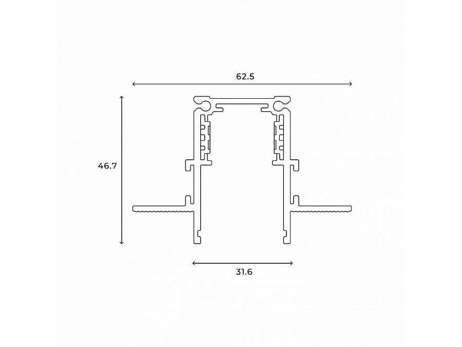 Трек встраиваемый Hesby Lighting ElDeko 0061