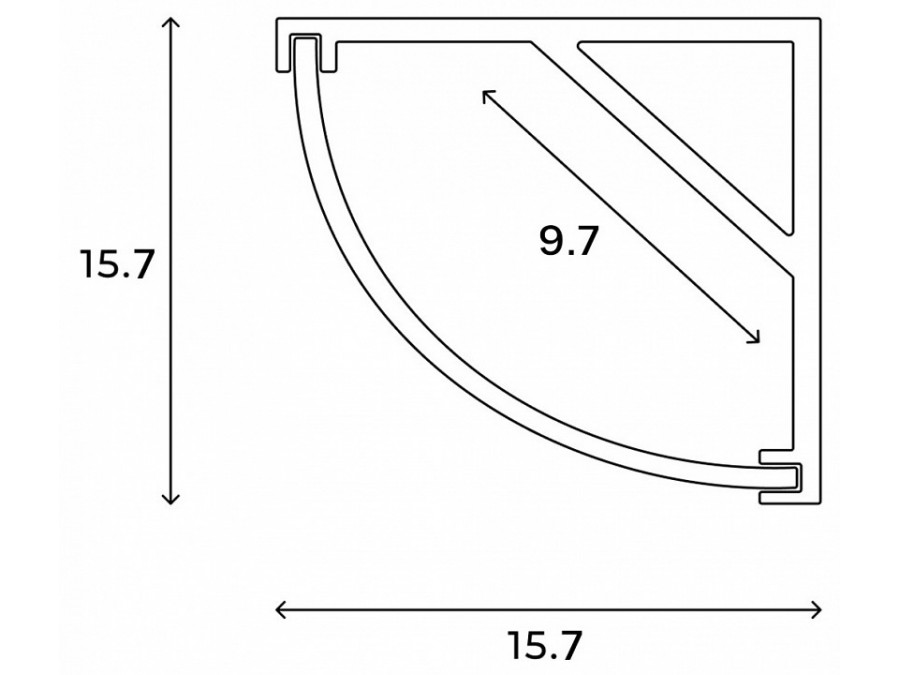 Короб накладной угловой внутренний Hesby Lighting Line HSBL_0197