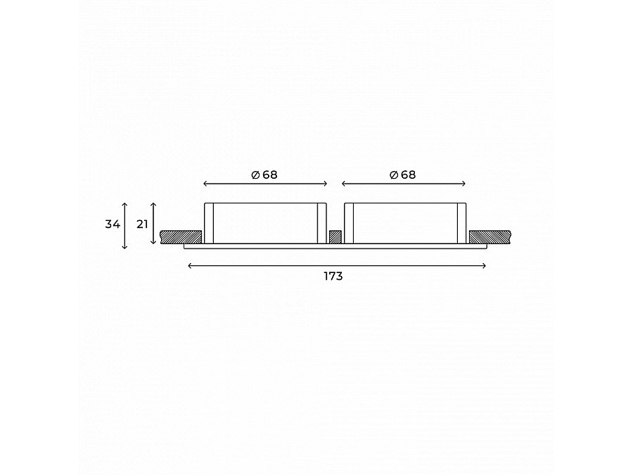Встраиваемый светильник Hesby Lighting Bodo HSBL_0105